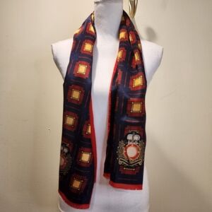 LORD AND TAYLOR Red 100% silk and wool lined Scarf